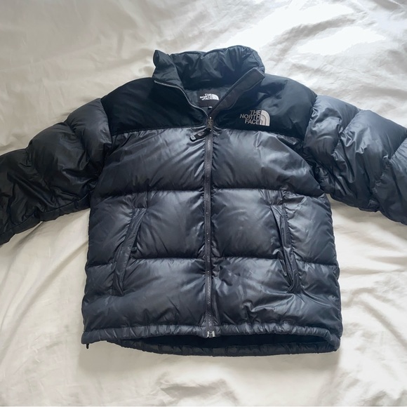 🌘 the north face nupste puffer in grey/black - Picture 2 of 4